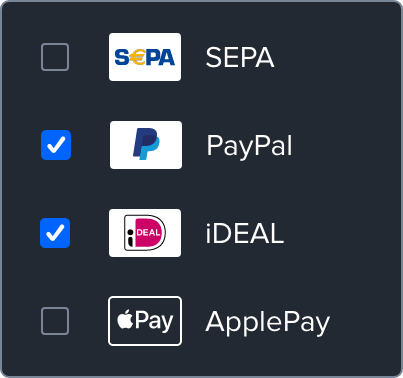 Payment methods