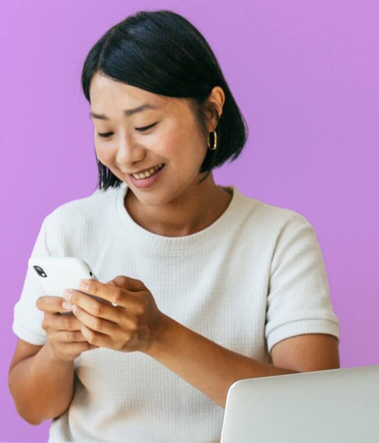 Woman with phone