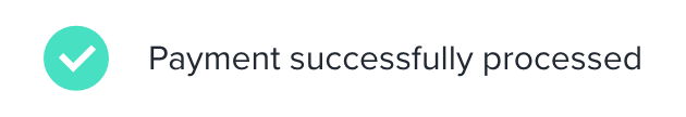Payment successfully processed
