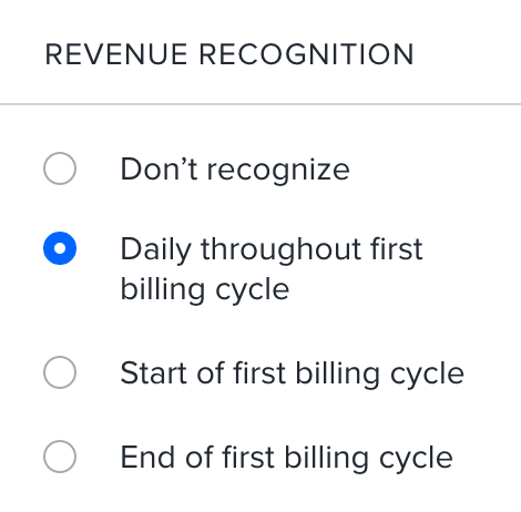 Revenue recognition