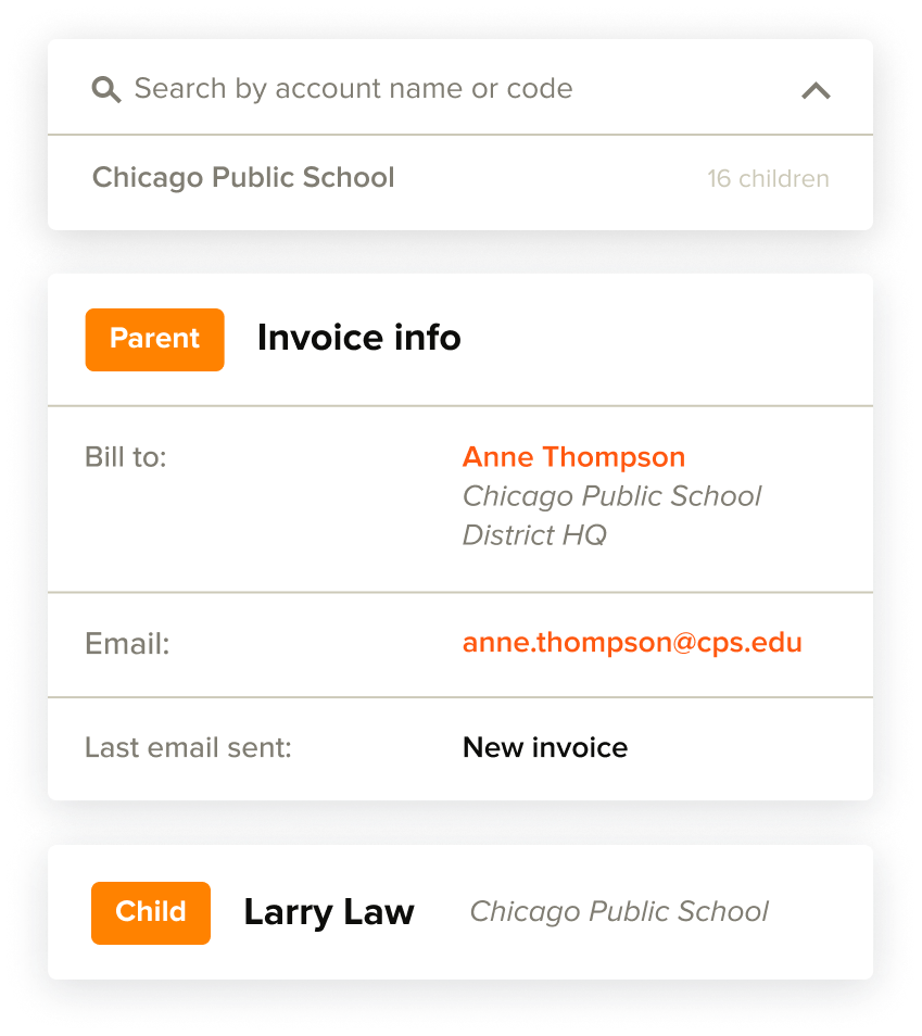 Search by account or name