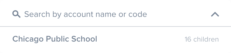 Search by account or name